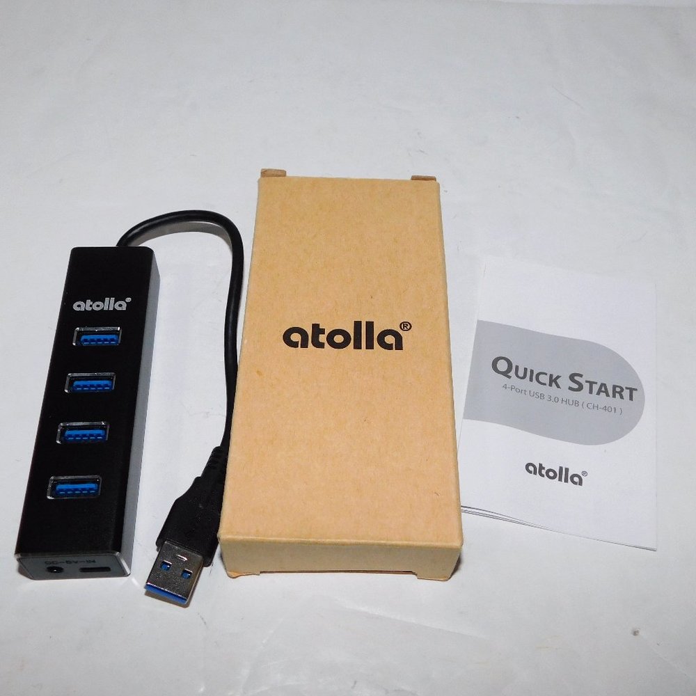 atolla Aluminum 4 Port USB 3.0 Hub - new Open Box